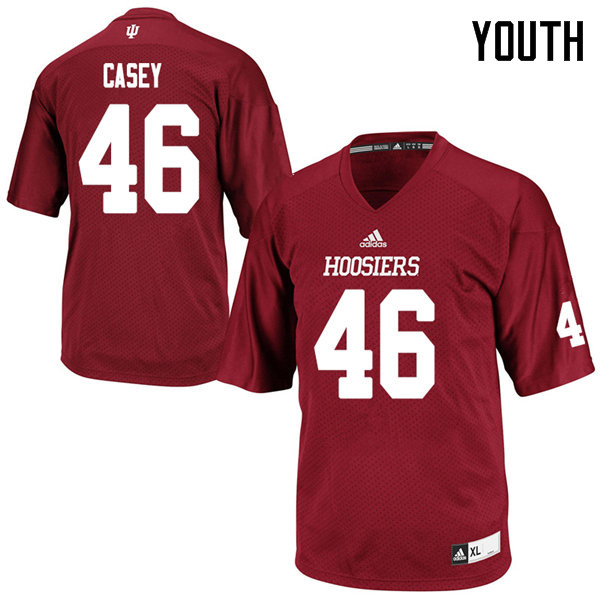 Youth #46 Aaron Casey Indiana Hoosiers College Football Jerseys Sale-Crimson